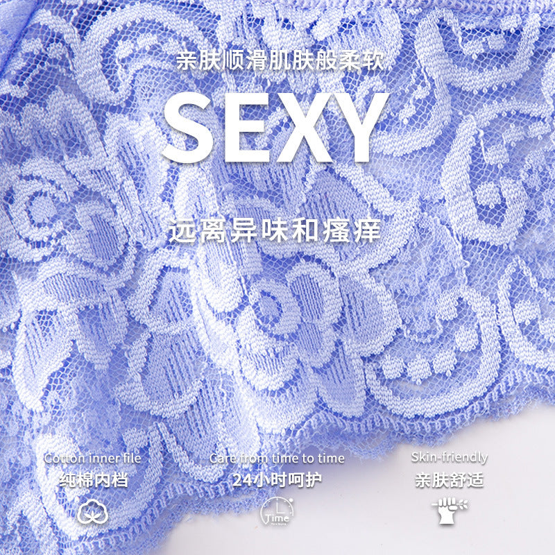 Women's Thong Lace Underwear Women's Pure Cotton Sexy Hot Temptation Sexy Emotional Low-waist Underwear Dropshipping