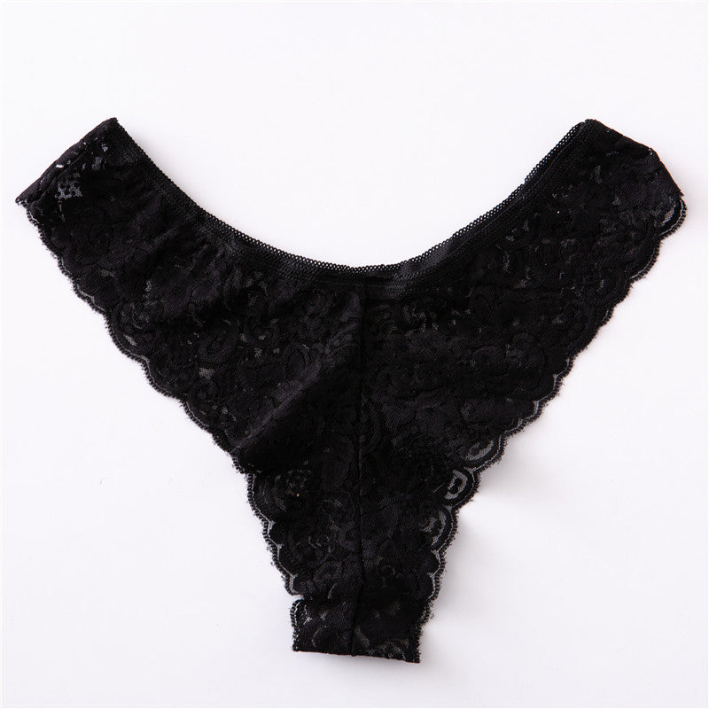 Women's Thong Lace Underwear Women's Pure Cotton Sexy Hot Temptation Sexy Emotional Low-waist Underwear Dropshipping
