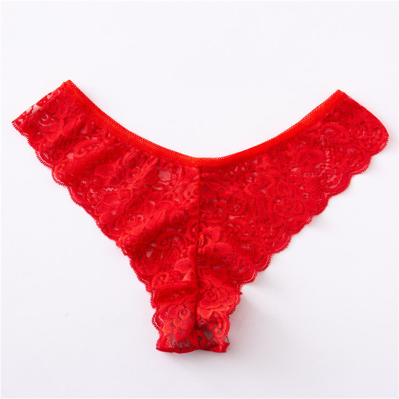 Women's Thong Lace Underwear Women's Pure Cotton Sexy Hot Temptation Sexy Emotional Low-waist Underwear Dropshipping