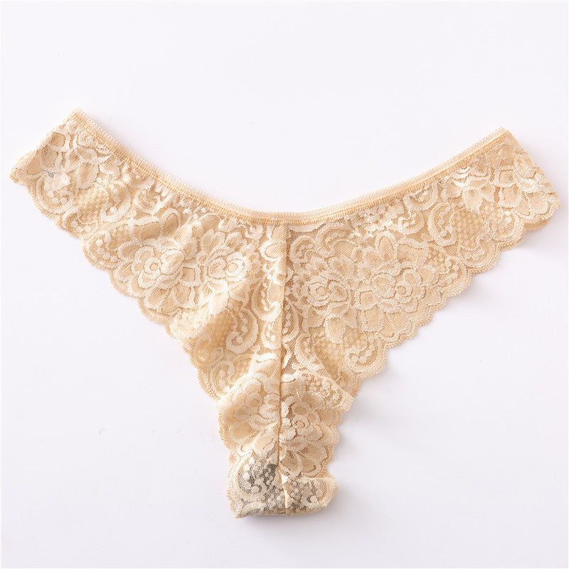 Women's Thong Lace Underwear Women's Pure Cotton Sexy Hot Temptation Sexy Emotional Low-waist Underwear Dropshipping