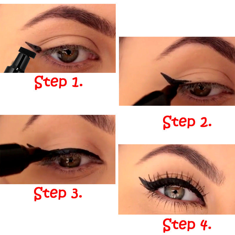 Double-headed Eyeliner Triangle Seal 2 In 1 Eyeliner
